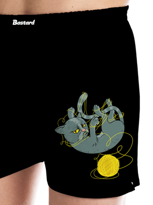 Nevrlý kocúr pánske trenky Black