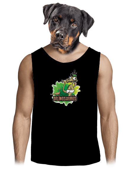 Dilinosaurus pánske tielko Black