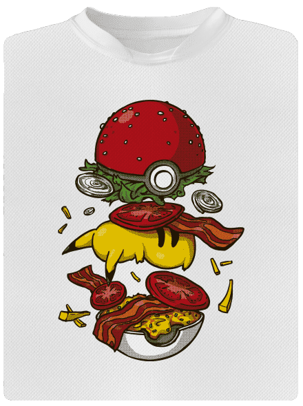 Pokémon burger detské športové tričko White