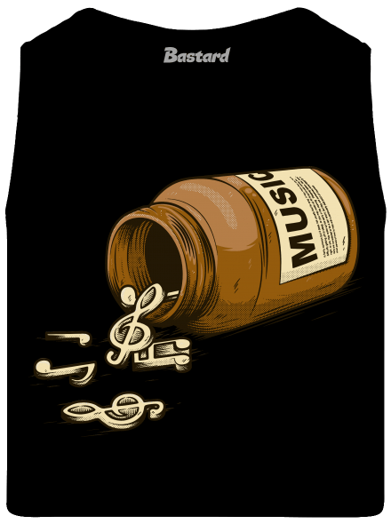 Music Pills pánske tielko Black