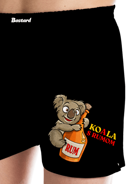 Rum s koalou pánske trenky Black