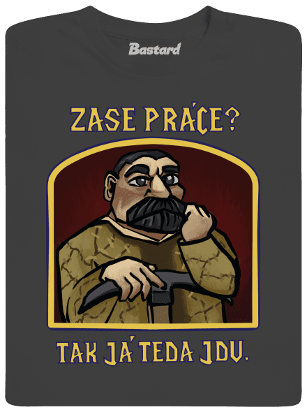 Zase práce? pánske dlhý rukáv Dark Grey