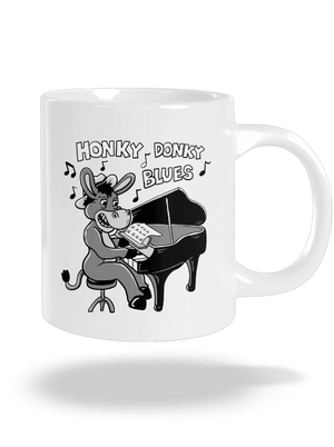 Honky donky blues veľký hrnček White