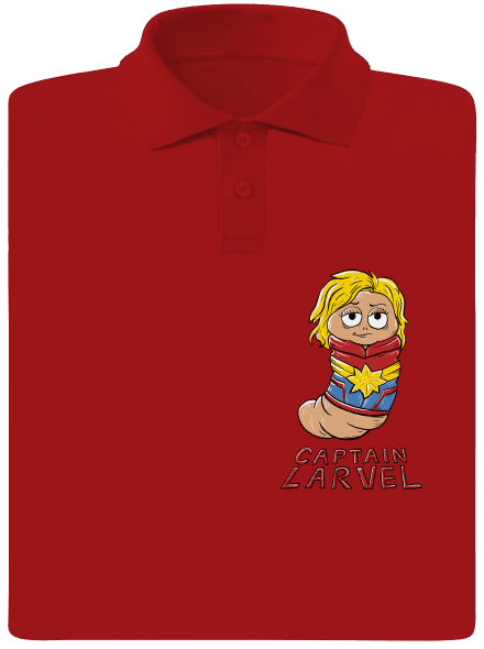 Captain Larvel pánska polokošeľa Red Mal