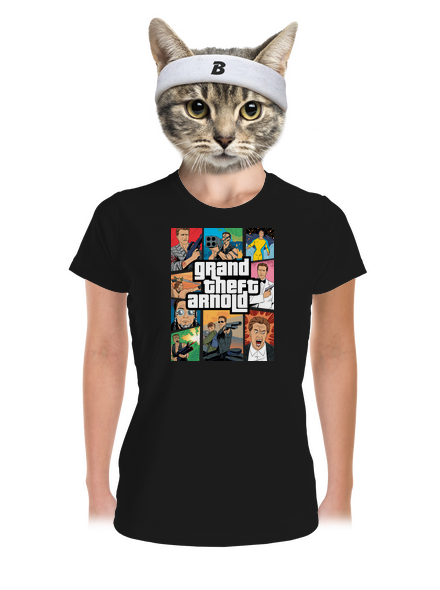 Grand Theft Arnold dámske športové tričko Black