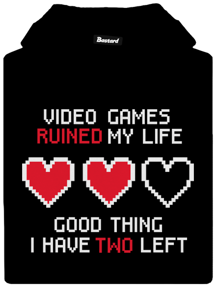 Video games pánska mikina klokanka Black