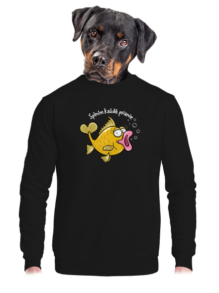 Zlaté rybky unisex mikina bez kapucne Black