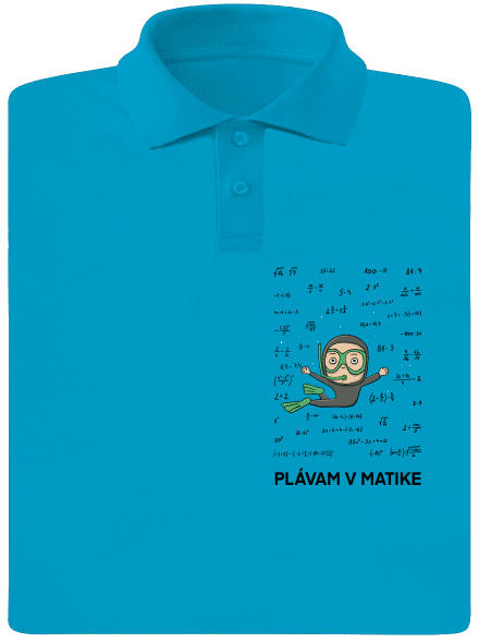 Plávam v matike pánska polokošeľa Blue Atol