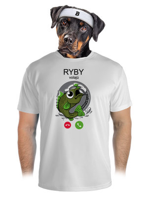 Ryby volají pánske športové tričko White
