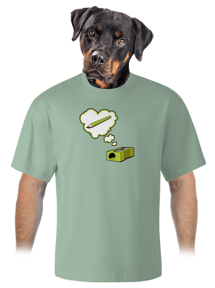 Ceruzka a Strúhatko unisex tričko oversized Sage