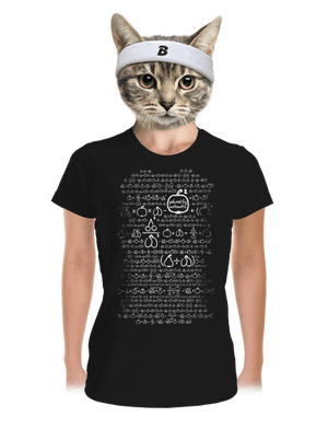 Matematik dámske športové tričko Black