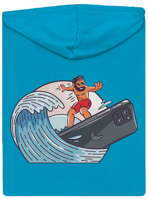 Som surfer dámska mikina na zips Blue Atol