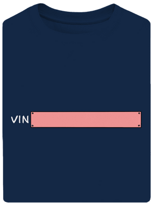 Osobný VIN kód unisex tričko oversized Midnight Blue