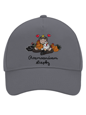 Rozmaznávam sliepky šiltovka baseballka Graphite grey