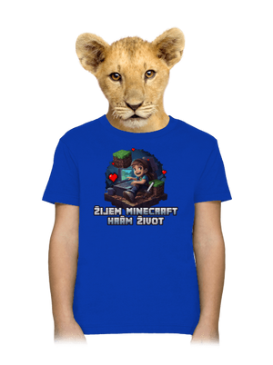 Žijem Minecraft detské tričko Royal Blue