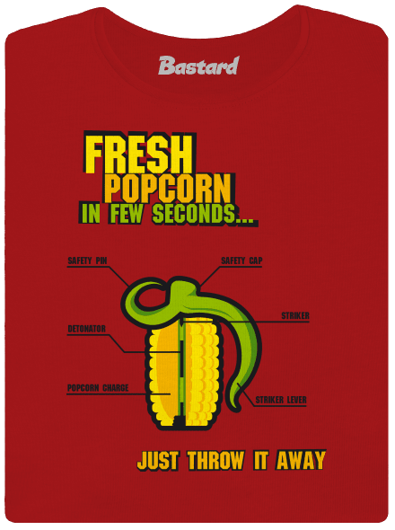 Popcorn grenade dámske tričko Red Mal