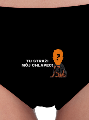 Tu strážim ja dámske nohavičky Black