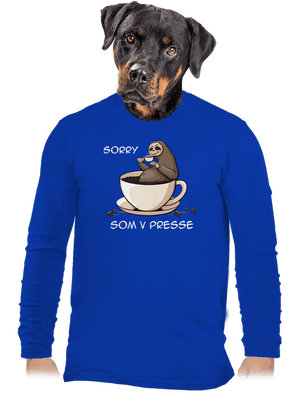 V presse pánske dlhý rukáv Royal Blue