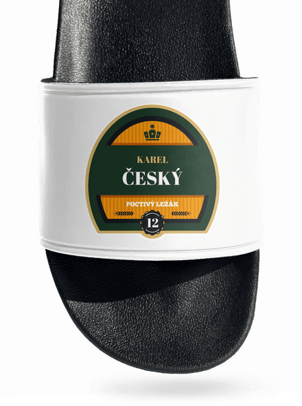 Pivná etiketa šľapky White