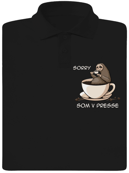 V presse pánska polokošeľa Black