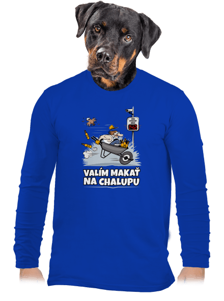 Valím na chalupu pánske dlhý rukáv Royal Blue