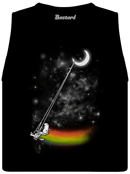 Unicorn Universe dámske tielko voľné Black