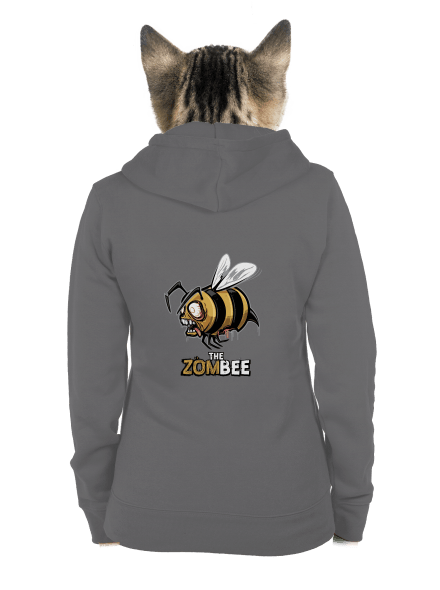ZomBee - žltá dámska mikina na zips Steel Gray
