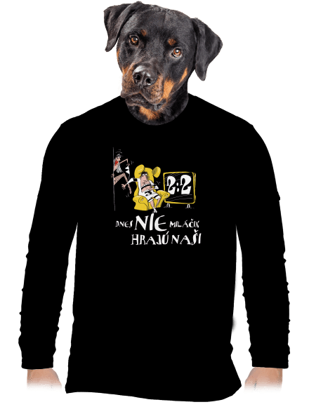 Hrajú naši pánske dlhý rukáv Black