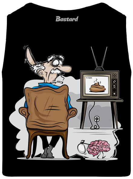 TV News pánske tielko Black