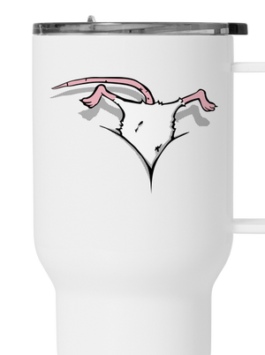 Myš vo výstrihu termohrnček White