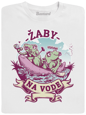 Žaby na vode pánske dlhý rukáv White