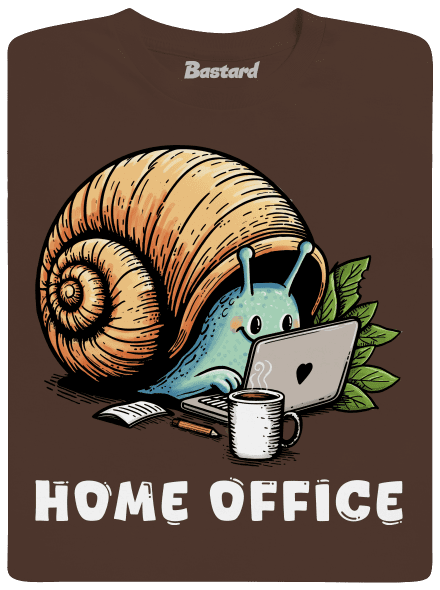 Slimákov home office pánske tričko Brown