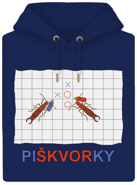 Škvorí piškvorky unisex mikina premium Navy