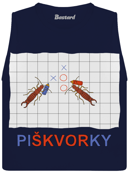 Škvorí piškvorky dámske tielko voľné Navy