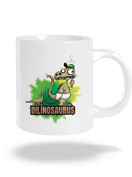 Dilinosaurus veľký hrnček White