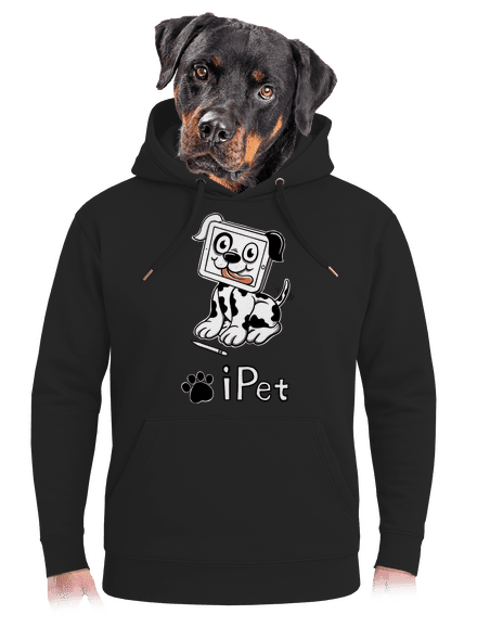 iPet unisex mikina premium Dark Black