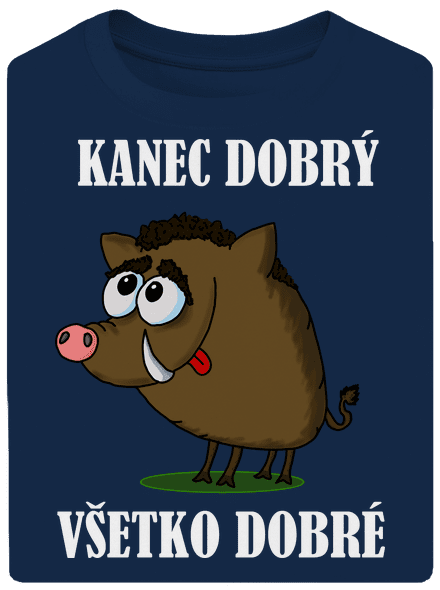 Kanec dobrý unisex tričko oversized Midnight Blue