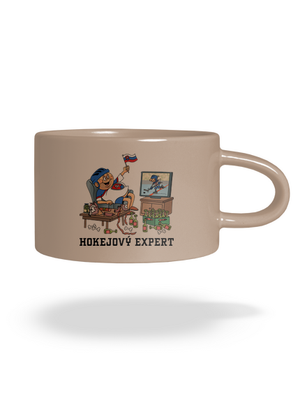 Hokejový expert hrnček makronka Brown Macaron