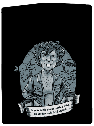 B14: Léto s kovbojem pánska mikina na zips Black