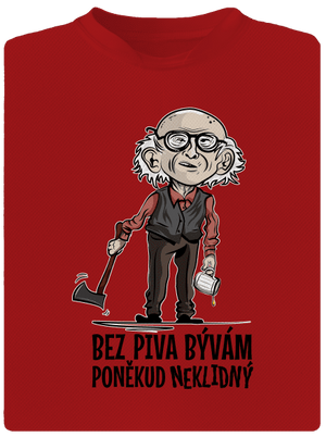 Neklidný bez piva pánske športové tričko Red Mal