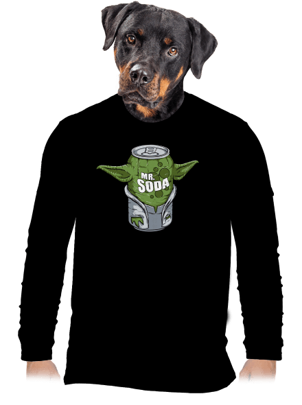 Mr. Sóda pánske dlhý rukáv Black