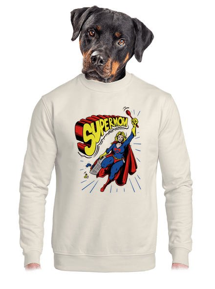 Supermom unisex mikina bez kapucne Off White