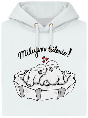Milujem túlenie unisex mikina premium Snowwhite
