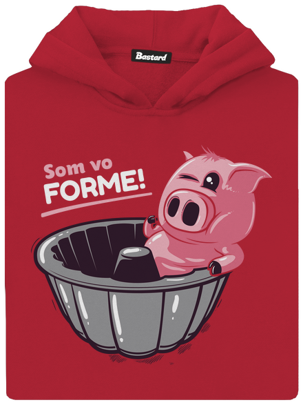 Vo forme detská mikina klokanka Fire Red