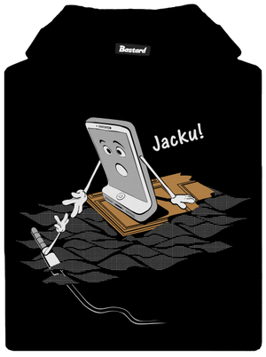 Jacku detská mikina klokanka Black