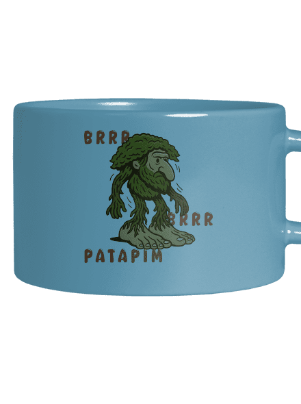Brrr Brrr Patapim – Italian Brainrot hrnček makronka Blue Macaron