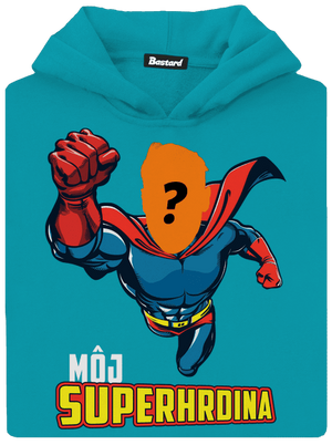 Môj superhrdina detská mikina klokanka Hawaiian Blue