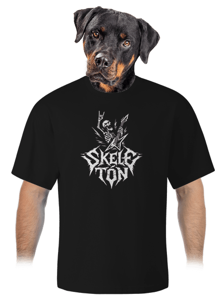 Skeletón unisex tričko oversized Black
