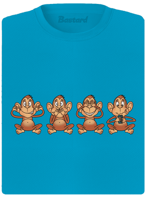 Opička s mobilom dámske športové tričko Blue Atol