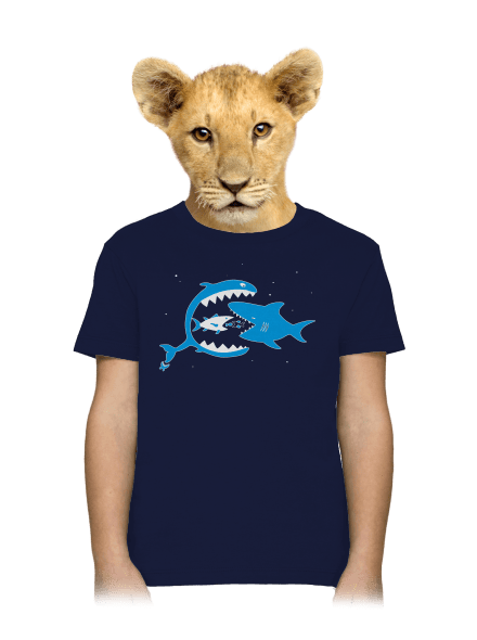 Rybky detské tričko Navy